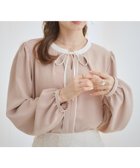 【クチュール ブローチ/Couture Brooch】の【洗える・ハレの日・通勤】配色 細リボンタイ ブラウス 人気、トレンドファッション・服の通販 founy(ファニー) ファッション Fashion レディースファッション Fashion for Women トップス・カットソー Cut & Sew Tops シャツ・ブラウス・オフィスカジュアル Elegant Blouses & Button-Ups 2026年 2026 スマート Smart, Elegant パイピング Piping, Trim Design フェミニン Feminine, Girly リボン Ribbon, Bow 洗える Machine Washable ビジネス 仕事 通勤 Business / Work / Commuting thumbnail ベージュ|ID: prp329100004900772 ipo3291000000036670690
