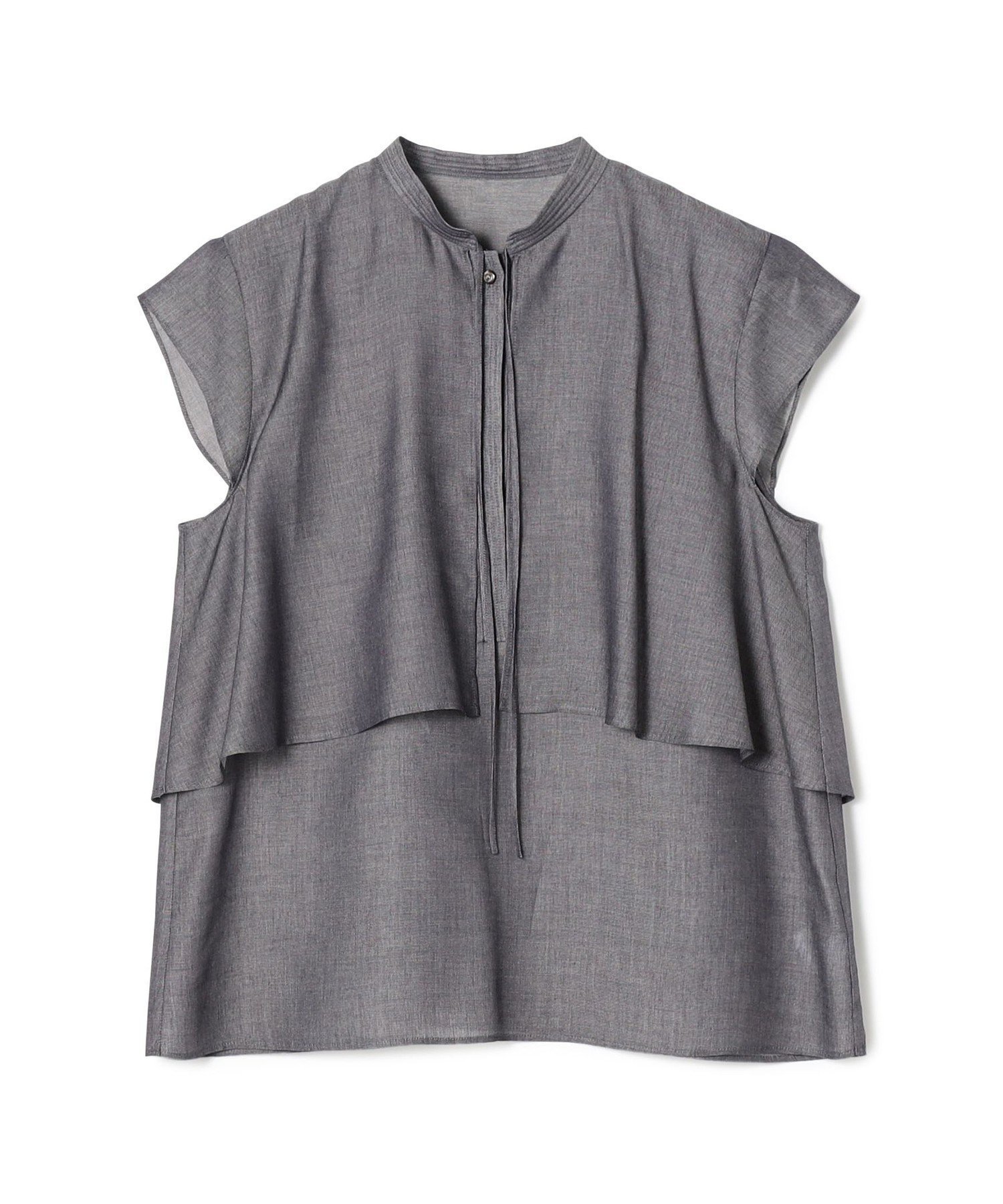 【トゥモローランド/TOMORROWLAND】の【WEB先行 】レーヨンキュプラシャンブレー レイヤードブラウス インテリア・キッズ・メンズ・レディースファッション・服の通販 founy(ファニー) 　ファッション　Fashion　レディースファッション　Fashion for Women　トップス・カットソー　Cut & Sew Tops　シャツ・ブラウス・オフィスカジュアル　Elegant Blouses & Button-Ups　おすすめ　Recommended / Our Picks　69 ネイビー|ID: prp329100004900780 ipo3291000000036670746