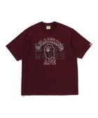 【ア ベイシング エイプ/A BATHING APE】のCOLLEGE RELAXED FIT TEE #1 人気、トレンドファッション・服の通販 founy(ファニー) ファッション Fashion レディースファッション Fashion for Women ショート Short, Short Length スリーブ Sleeve, Long Sleeve / Short Sleeve フロント Front, Front Design プリント Print, Printed Pattern ラバー Rubber, Rubber Sole thumbnail BURGUNDY|ID: prp329100004900830 ipo3291000000036671245