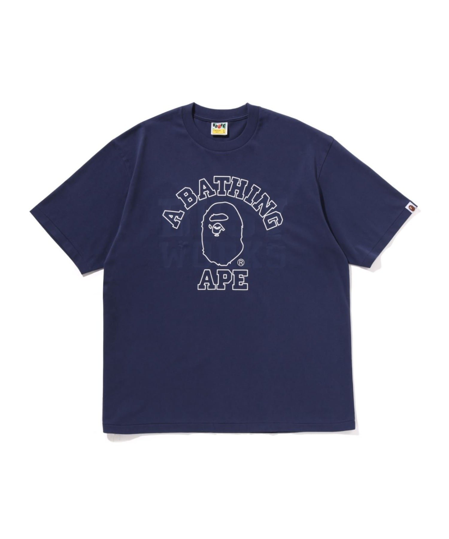 【ア ベイシング エイプ/A BATHING APE】のCOLLEGE RELAXED FIT TEE #1 インテリア・キッズ・メンズ・レディースファッション・服の通販 founy(ファニー) 　ファッション　Fashion　レディースファッション　Fashion for Women　ショート　Short, Short Length　スリーブ　Sleeve, Long Sleeve / Short Sleeve　フロント　Front, Front Design　プリント　Print, Printed Pattern　ラバー　Rubber, Rubber Sole　NAVY|ID: prp329100004900830 ipo3291000000036671247