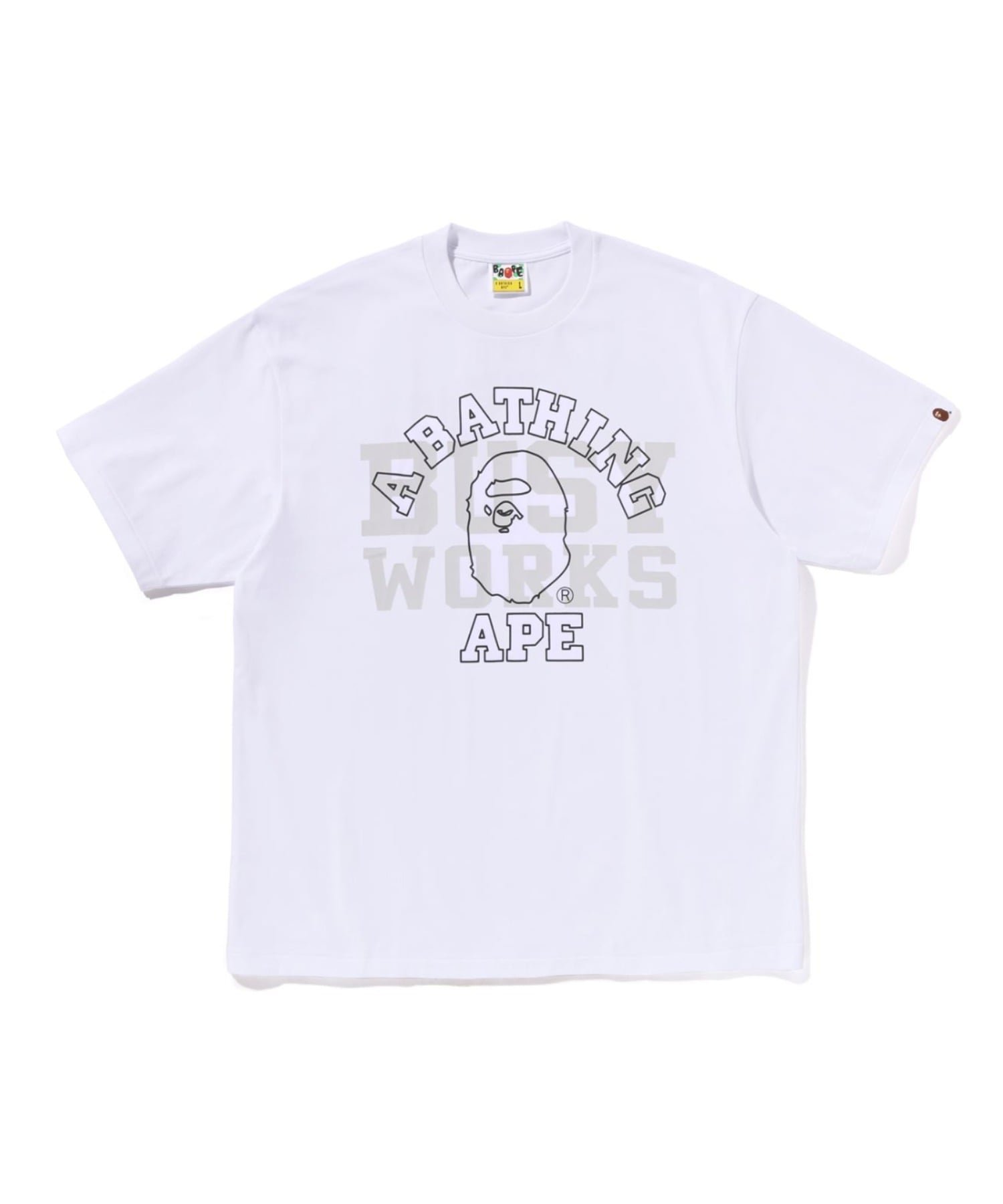 【ア ベイシング エイプ/A BATHING APE】のCOLLEGE RELAXED FIT TEE #1 インテリア・キッズ・メンズ・レディースファッション・服の通販 founy(ファニー) 　ファッション　Fashion　レディースファッション　Fashion for Women　ショート　Short, Short Length　スリーブ　Sleeve, Long Sleeve / Short Sleeve　フロント　Front, Front Design　プリント　Print, Printed Pattern　ラバー　Rubber, Rubber Sole　WHITE|ID: prp329100004900830 ipo3291000000036671249