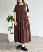 【シーピーシーエム/CPCM】の【U.S. POLO ASSN.】半袖ティアードワンピース ブラウン|ID: prp329100004900859 ipo3291000000036671597