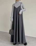 【リエディ/Re:EDIT】のジョーゼットポンチフレアキャミワンピース 人気、トレンドファッション・服の通販 founy(ファニー) ファッション Fashion レディースファッション Fashion for Women ワンピース Dresses キャミソールワンピース Camisole Dresses インナー Innerwear キャミソール Camisole, Spaghetti Strap Top コンパクト Compact, Small Size シンプル Simple, Minimal ジョーゼット Georgette, Semi-Sheer Fabric ストレッチ Stretch, Stretchy Fabric トレンド Trend, Trending Now バランス Balance, Style Balance フェミニン Feminine, Girly フレア Flare, Flared フロント Front, Front Design リボン Ribbon, Bow ロング Long, Long-Length エレガント 上品 Elegant thumbnail チャコールグレー|ID: prp329100004900886 ipo3291000000036671998