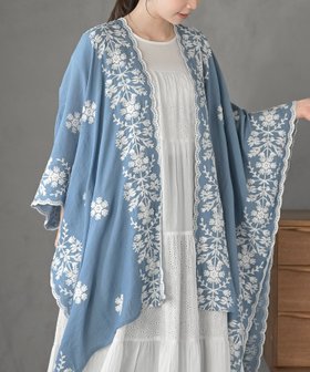 【アールピーエス/rps】の刺繍ストールポンチョ 人気、トレンドファッション・服の通販 founy(ファニー) ファッション Fashion レディースファッション Fashion for Women アウター Coat / Outerwear Collection ポンチョ・ケープコート Ponchos & Capes ストール Stole, Wrap ロング Long, Long-Length 再入荷 Restock / Back in Stock |ID:prp329100004900910