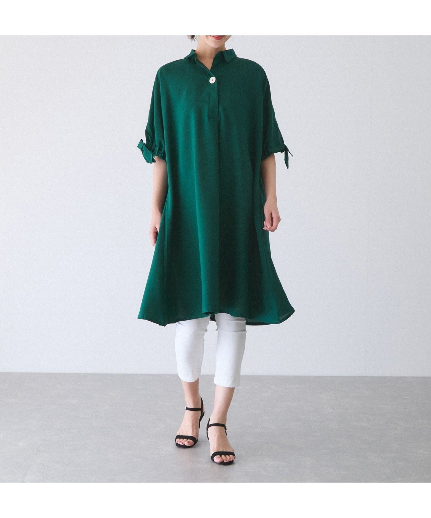 【ジャイロ/JAYRO】の袖リボンワンピース インテリア・キッズ・メンズ・レディースファッション・服の通販 founy(ファニー) ファッション Fashion レディースファッション Fashion for Women ワンピース Dresses おすすめ Recommended / Our Picks イエロー Yellow デニム Denim, Jeans Material フェミニン Feminine, Girly ボトム Bottoms, Lower Wear ポケット Pocket, Pocket Detail リボン Ribbon, Bow リラックス Relax, Relaxed Fit 夏 Summer 春 Spring S/S・春夏 SS, Spring/Summer, Warm Season ダークグリーン(31)|ID: prp329100004900948 ipo3291000000036672846