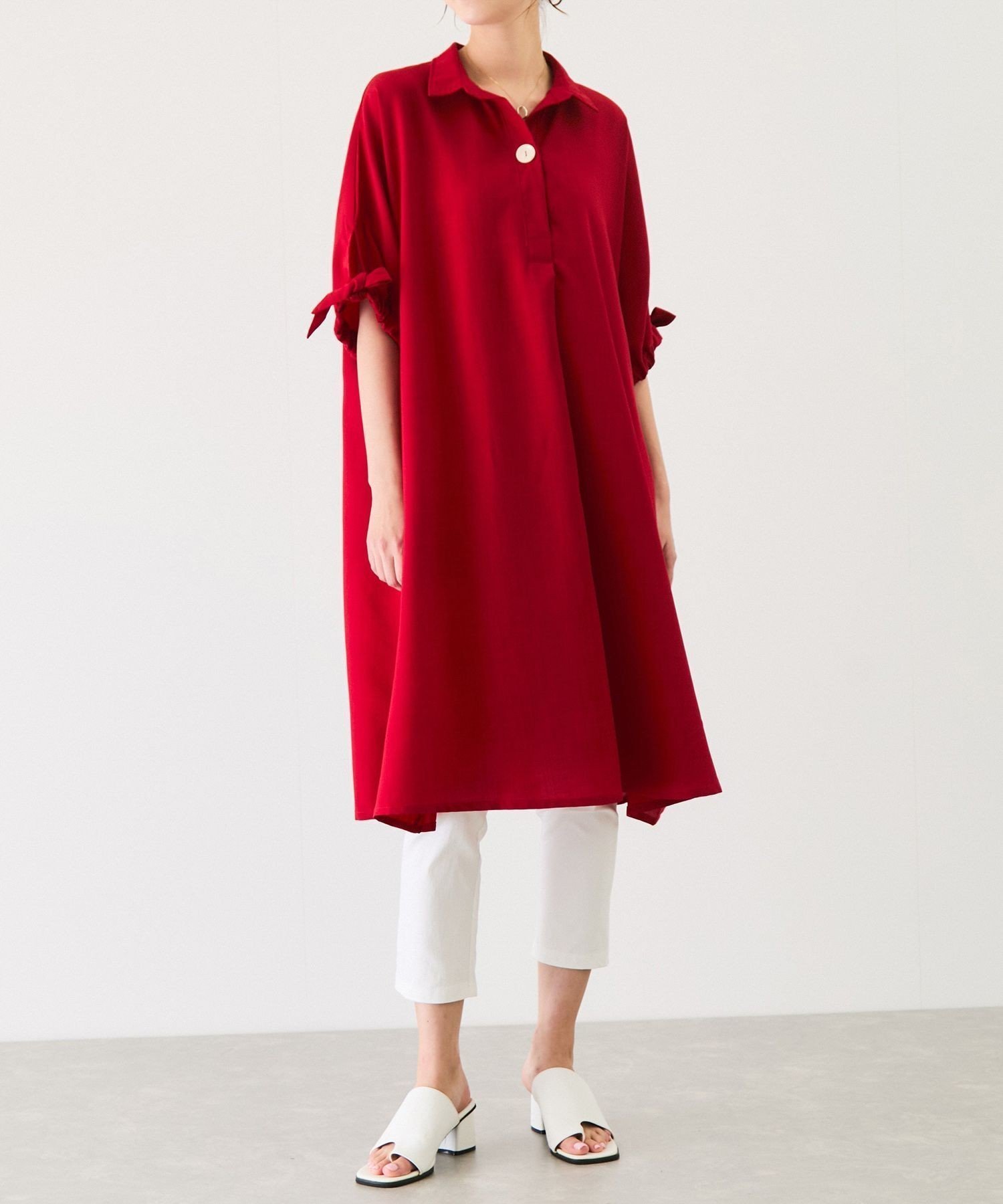 【ジャイロ/JAYRO】の袖リボンワンピース インテリア・キッズ・メンズ・レディースファッション・服の通販 founy(ファニー) ファッション Fashion レディースファッション Fashion for Women ワンピース Dresses おすすめ Recommended / Our Picks イエロー Yellow デニム Denim, Jeans Material フェミニン Feminine, Girly ボトム Bottoms, Lower Wear ポケット Pocket, Pocket Detail リボン Ribbon, Bow リラックス Relax, Relaxed Fit 夏 Summer 春 Spring S/S・春夏 SS, Spring/Summer, Warm Season レッド系(61)|ID: prp329100004900948 ipo3291000000036672854