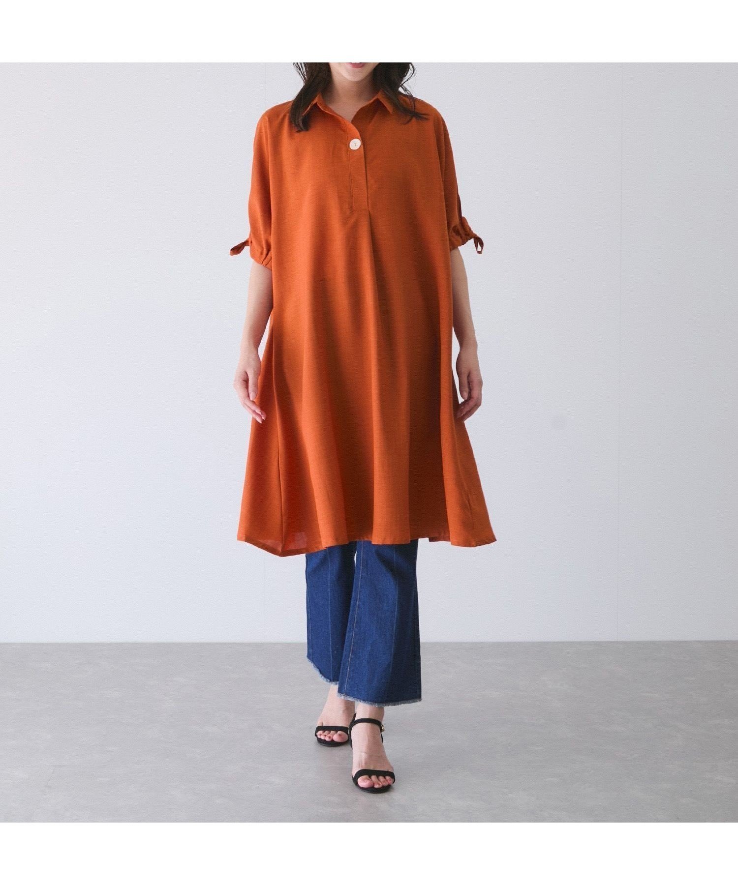 【ジャイロ/JAYRO】の袖リボンワンピース インテリア・キッズ・メンズ・レディースファッション・服の通販 founy(ファニー) ファッション Fashion レディースファッション Fashion for Women ワンピース Dresses おすすめ Recommended / Our Picks イエロー Yellow デニム Denim, Jeans Material フェミニン Feminine, Girly ボトム Bottoms, Lower Wear ポケット Pocket, Pocket Detail リボン Ribbon, Bow リラックス Relax, Relaxed Fit 夏 Summer 春 Spring S/S・春夏 SS, Spring/Summer, Warm Season レンガ系(76)|ID: prp329100004900948 ipo3291000000036672859