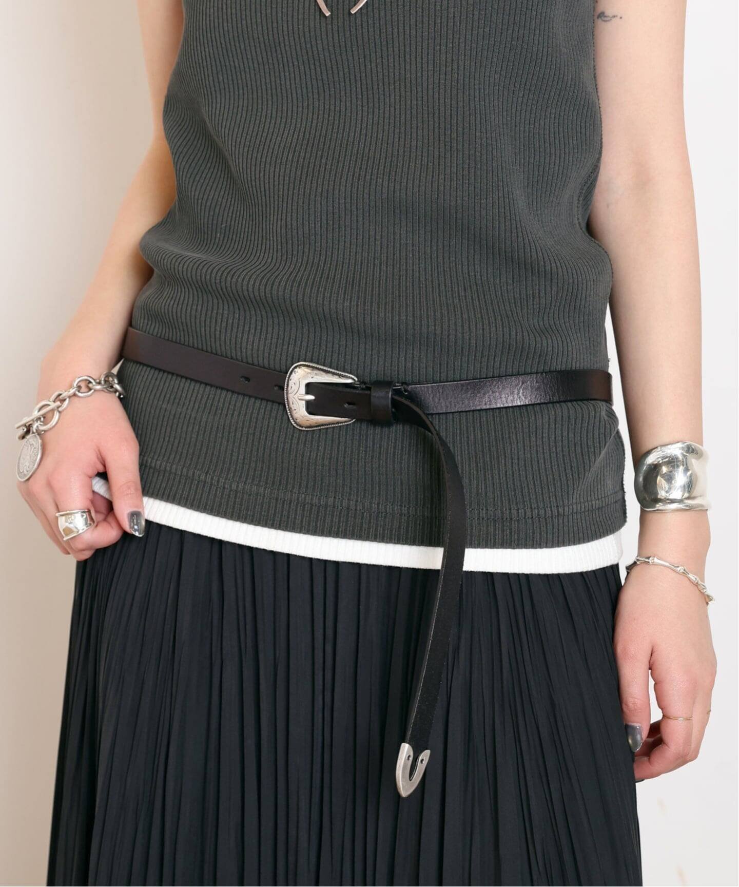 【エーピーストゥディオ/AP STUDIO】の【PUNTOVITA/プントヴィータ】別注WESTERN BELT インテリア・キッズ・メンズ・レディースファッション・服の通販 founy(ファニー) 　ファッション　Fashion　レディースファッション　Fashion for Women　イタリア　Italy　ウエスタン　Western Style　シンプル　Simple, Minimal　スマート　Smart, Elegant　別注　Limited Edition, Custom Order　ブラック|ID: prp329100004901117 ipo3291000000036674235