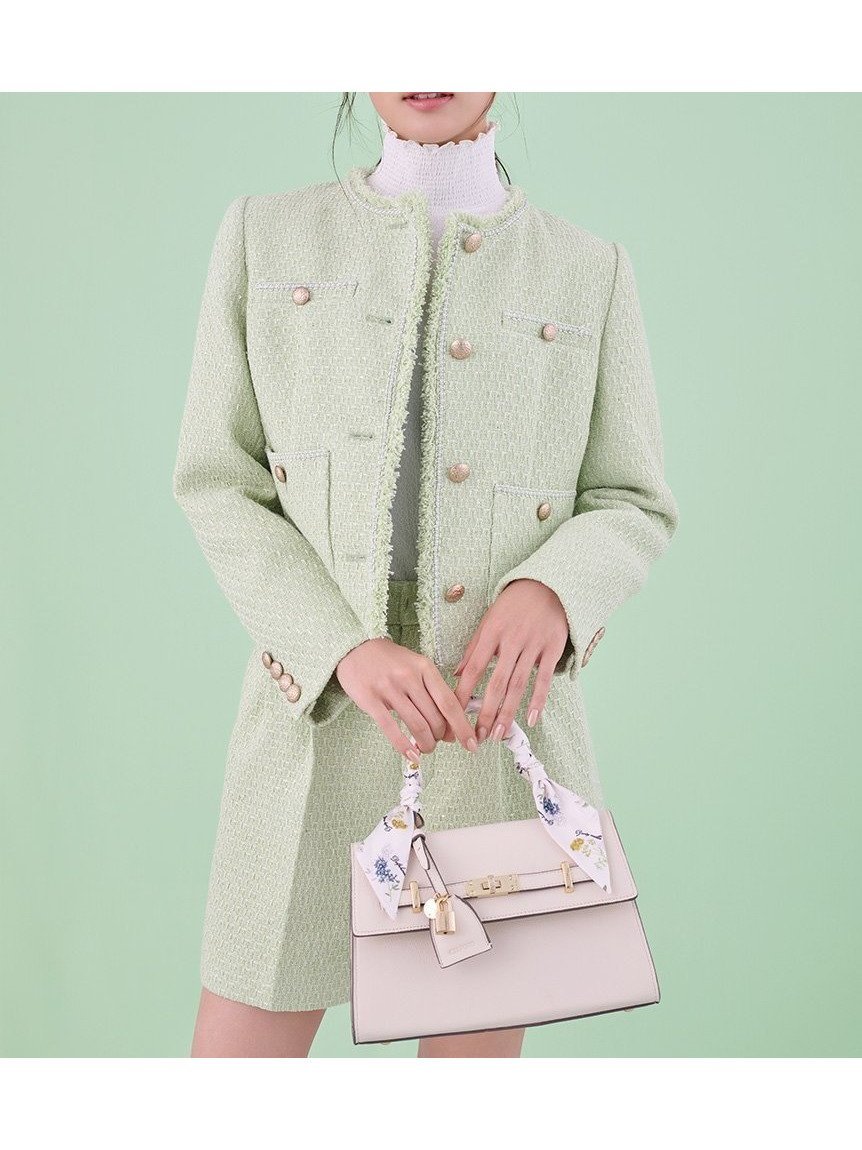 【セルフォード/CELFORD】のフリンジツイードジャケット インテリア・キッズ・メンズ・レディースファッション・服の通販 founy(ファニー) 　ファッション　Fashion　レディースファッション　Fashion for Women　アウター　Coat / Outerwear Collection　レディースジャケット・軽アウター　Jackets　シェイプ　Shape, Slim Fit　ジャケット　Jacket, Outerwear　スマート　Smart, Elegant　セレモニー　Ceremony　ツイード　Twill, Twill Weave　バランス　Balance, Style Balance　パターン　Pattern, Design Print　ポケット　Pocket, Pocket Detail　ミックス　Mix, Mixed Style　エレガント 上品　Elegant　春　Spring　MNT[021]|ID: prp329100004903816 ipo3291000000036704247