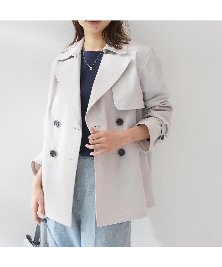 【アンタイトル/UNTITLED】の【定番人気/はっ水/洗える】タスランショートトレンチコート 人気、トレンドファッション・服の通販 founy(ファニー) 　ファッション　Fashion　レディースファッション　Fashion for Women　アウター　Coat / Outerwear Collection　コート・ロングコート・ピーコート　Long Coats, Peacoats & More　トレンチコート / 春秋の定番アウター　Trench Coats　洗える　Machine Washable　クラシック　Classic, Timeless Style　軽量　Lightweight, Ultra Light　ショート　Short, Short Length　ストレッチ　Stretch, Stretchy Fabric　スマート　Smart, Elegant　デニム　Denim, Jeans Material　トレンチ　Trench, Trench Coat　定番　Standard, Basic Item　人気　Popular, Best Seller　フラップ　Flap, Flap Pocket　ポケット　Pocket, Pocket Detail　おすすめ　Recommended / Our Picks　 other-1|ID: prp329100004903889 ipo3291000000036704847