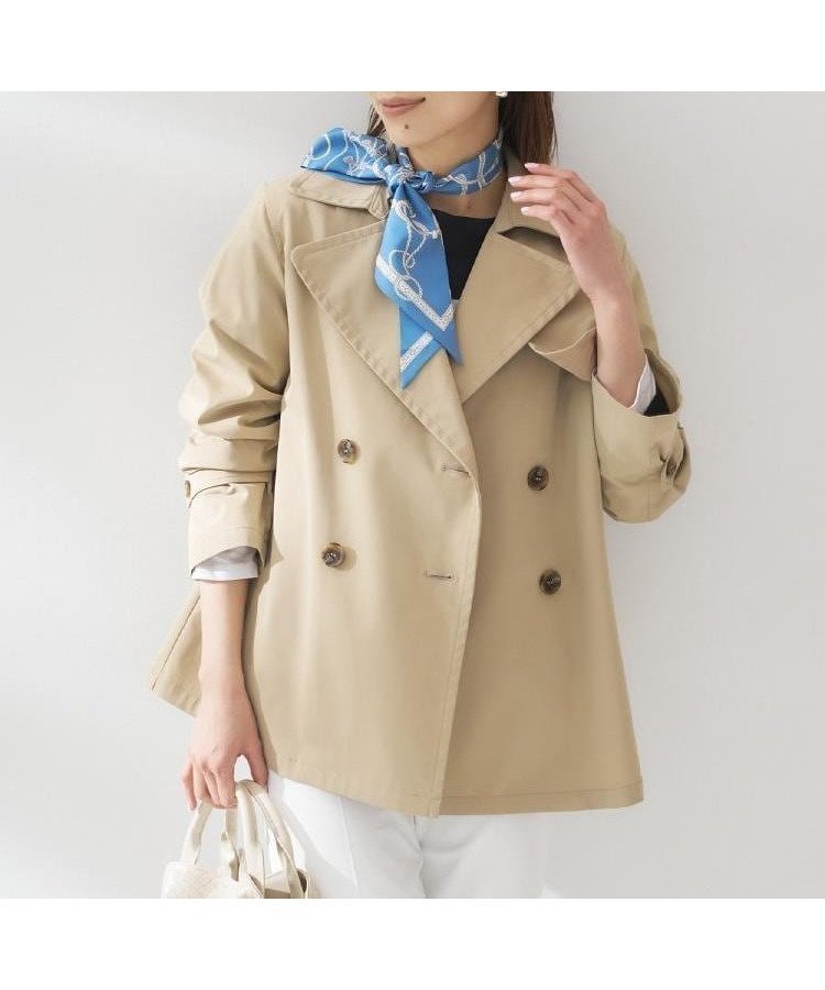 【アンタイトル/UNTITLED】の【定番人気/はっ水/洗える】タスランショートトレンチコート インテリア・キッズ・メンズ・レディースファッション・服の通販 founy(ファニー) 　ファッション　Fashion　レディースファッション　Fashion for Women　アウター　Coat / Outerwear Collection　コート・ロングコート・ピーコート　Long Coats, Peacoats & More　トレンチコート / 春秋の定番アウター　Trench Coats　洗える　Machine Washable　クラシック　Classic, Timeless Style　軽量　Lightweight, Ultra Light　ショート　Short, Short Length　ストレッチ　Stretch, Stretchy Fabric　スマート　Smart, Elegant　デニム　Denim, Jeans Material　トレンチ　Trench, Trench Coat　定番　Standard, Basic Item　人気　Popular, Best Seller　フラップ　Flap, Flap Pocket　ポケット　Pocket, Pocket Detail　おすすめ　Recommended / Our Picks　ベージュ|ID: prp329100004903889 ipo3291000000036704853