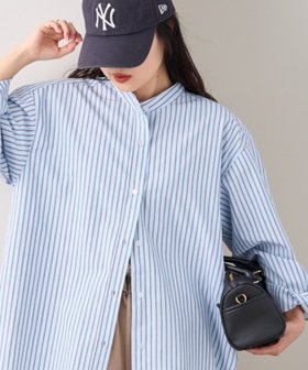 【チャオパニックティピー/CIAOPANIC TYPY】の【日焼け対策・お手入れ簡単】ボリュームスリーブストライプバンドカラーシャツ 人気、トレンドファッション・服の通販 founy(ファニー) ファッション Fashion レディースファッション Fashion for Women トップス・カットソー Cut & Sew Tops シャツ・ブラウス・オフィスカジュアル Elegant Blouses & Button-Ups ボリューム袖・フリルスリーブブラウス Voluminous & Ruffle Sleeves / Puffy Sleeve Tops シンプル Simple, Minimal ストライプ Stripe, Striped Pattern タンク Tank Top, Sleeveless Top 定番 Standard, Basic Item 人気 Popular, Best Seller 羽織 Haori, Light Jacket ロング Long, Long-Length おすすめ Recommended / Our Picks |ID:prp329100004903951