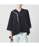 【ユナイテッドアローズ/UNITED ARROWS】のミニマル Vネックフリル プルオーバー 人気、トレンドファッション・服の通販 founy(ファニー) ファッション Fashion レディースファッション Fashion for Women トップス・カットソー Cut & Sew Tops カジュアルプルオーバー・ニットトップス Pullovers & Knit Tops / Casual Pullovers Vネックトップス V-Neck Tops / V-Cut Neckline Shirts アシンメトリー Asymmetrical Style スリット Slit, Slit Detail タイトスカート Pencil Skirt, Tight Skirt デニム Denim, Jeans Material バランス Balance, Style Balance フリル Frill, Ruffle マニッシュ Mannish, Boyish ワイド Wide, Wide Fit エレガント 上品 Elegant thumbnail NAVY|ID: prp329100004903965 ipo3291000000036705624