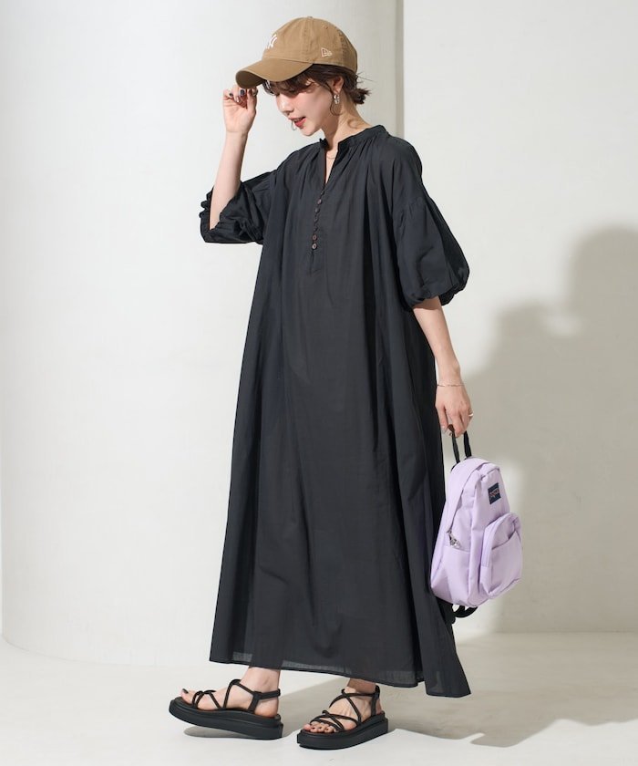 【フリークスストア/FREAK'S STORE】のインドボタンスキッパー半袖ワンピース【限定展開】 インテリア・キッズ・メンズ・レディースファッション・服の通販 founy(ファニー) 　ファッション　Fashion　レディースファッション　Fashion for Women　ワンピース　Dresses　2026年　2026　インド　Indian Textile　スキッパー　Skipper, Open Collar　フレア　Flare, Flared　ポケット　Pocket, Pocket Detail　リラックス　Relax, Relaxed Fit　半袖　Short Sleeve, Half Sleeve　夏　Summer　S/S・春夏　SS, Spring/Summer, Warm Season　ブラック|ID: prp329100004904155 ipo3291000000036708740