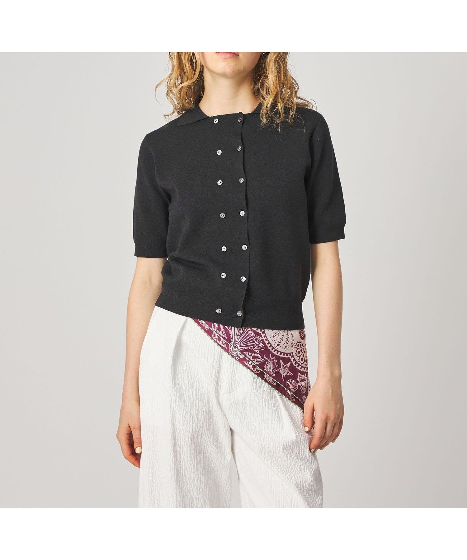 【ビューティ&ユース ユナイテッドアローズ/BEAUTY&YOUTH / UNITED ARROWS】のSteven Alan ハーフ スリーブ カーディガン インテリア・キッズ・メンズ・レディースファッション・服の通販 founy(ファニー) 　ファッション　Fashion　レディースファッション　Fashion for Women　トップス・カットソー　Cut & Sew Tops　カーディガン・羽織り　Layered Style Cardigans　アメリカン　American Style　カーディガン　Cardigan, Knitwear　クラシカル　Classical, Vintage-Inspired　シンプル　Simple, Minimal　スリーブ　Sleeve, Long Sleeve / Short Sleeve　ダブル　Double, Double-Breasted　ニューヨーク　New York, NYC Style　ハーフ　Half, Half-Length　バランス　Balance, Style Balance　フラット　Flat, Flat Shoes　フロント　Front, Front Design　エレガント 上品　Elegant　DK.GRAY|ID: prp329100004904271 ipo3291000000036710191