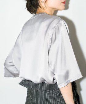【シティーショップ/CITYSHOP】のSATIN Tシャツ 人気、トレンドファッション・服の通販 founy(ファニー) ファッション Fashion レディースファッション Fashion for Women トップス・カットソー Cut & Sew Tops シャツ・ブラウス・オフィスカジュアル Elegant Blouses & Button-Ups ロングTシャツ・Tシャツ Longline T-Shirts & Tees 2026年 2026 サテン Satin, Glossy Fabric バランス Balance, Style Balance ユーズド Used, Vintage-Look エレガント 上品 Elegant 切替 Switching, Contrast Panel |ID:prp329100004904286