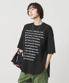 【ユナイテッドアローズ/UNITED ARROWS】のSACRA メッセージ Tシャツ 人気、トレンドファッション・服の通販 founy(ファニー) ファッション Fashion レディースファッション Fashion for Women トップス・カットソー Cut & Sew Tops シャツ・ブラウス・オフィスカジュアル Elegant Blouses & Button-Ups ロングTシャツ・Tシャツ Longline T-Shirts & Tees インナー Innerwear ジャケット Jacket, Outerwear フロント Front, Front Design thumbnail BLACK|ID: prp329100004904327 ipo3291000000036710744