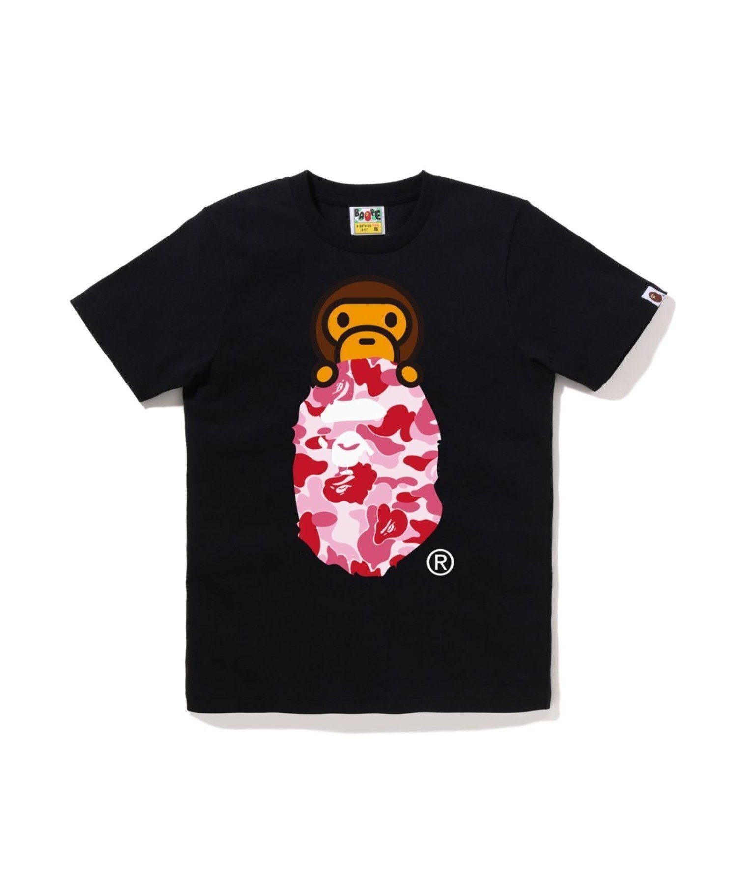 【ア ベイシング エイプ/A BATHING APE】のABC CAMO MILO ON APE HEAD TEE インテリア・キッズ・メンズ・レディースファッション・服の通販 founy(ファニー) 　ファッション　Fashion　レディースファッション　Fashion for Women　インナー　Innerwear　グラフィック　Graphic, Graphic Design　コレクション　Collection, Seasonal Line　ショート　Short, Short Length　スリーブ　Sleeve, Long Sleeve / Short Sleeve　パターン　Pattern, Design Print　フロント　Front, Front Design　プリント　Print, Printed Pattern　ラバー　Rubber, Rubber Sole　人気　Popular, Best Seller　BK×PK|ID: prp329100004904372 ipo3291000000036711076