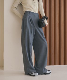 【ビューティ&ユース ユナイテッドアローズ/BEAUTY&YOUTH / UNITED ARROWS】のポリエステルブレンド 2タック タブワイドパンツ 人気、トレンドファッション・服の通販 founy(ファニー) ファッション Fashion レディースファッション Fashion for Women パンツ Pants & Trousers 洗える Machine Washable クロップド Cropped, Short Length シアー Sheer, See-Through シャンブレー Chambray, Denim-Like Fabric ジャケット Jacket, Outerwear ストレート Straight, Straight Cut センター Center, Center Line トレンド Trend, Trending Now メランジ Melange, Mixed Yarn ワイド Wide, Wide Fit おすすめ Recommended / Our Picks ビジネス 仕事 通勤 Business / Work / Commuting |ID:prp329100004904390