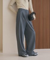 【ビューティ&ユース ユナイテッドアローズ/BEAUTY&YOUTH / UNITED ARROWS】のポリエステルブレンド 2タック タブワイドパンツ 人気、トレンドファッション・服の通販 founy(ファニー) ファッション Fashion レディースファッション Fashion for Women パンツ Pants & Trousers 洗える Machine Washable クロップド Cropped, Short Length シアー Sheer, See-Through シャンブレー Chambray, Denim-Like Fabric ジャケット Jacket, Outerwear ストレート Straight, Straight Cut センター Center, Center Line トレンド Trend, Trending Now メランジ Melange, Mixed Yarn ワイド Wide, Wide Fit おすすめ Recommended / Our Picks ビジネス 仕事 通勤 Business / Work / Commuting |ID:prp329100004904390
