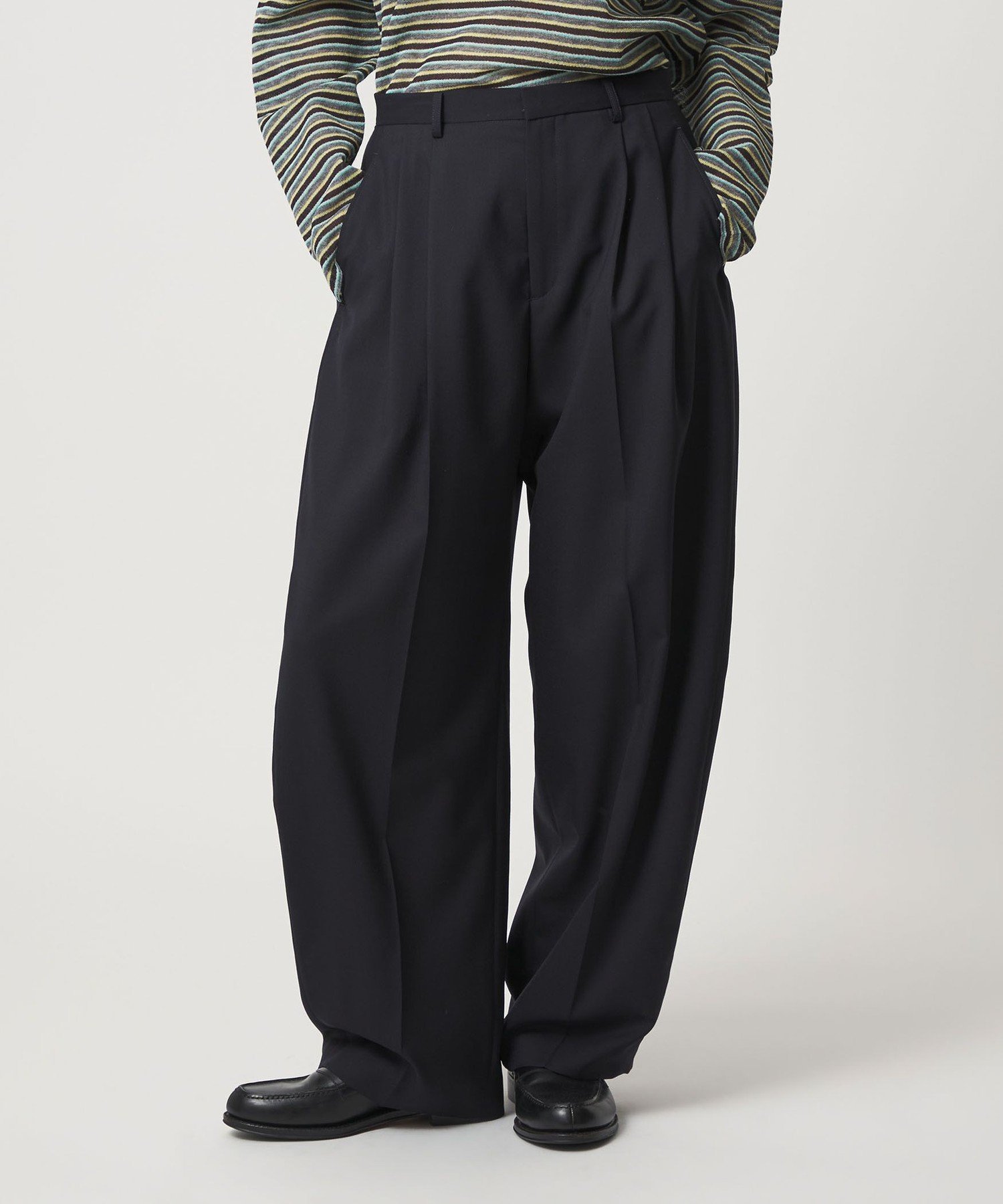 【ビューティ&ユース ユナイテッドアローズ/BEAUTY&YOUTH / UNITED ARROWS】の6(ROKU) トロピカルクロス カーブ パンツ インテリア・キッズ・メンズ・レディースファッション・服の通販 founy(ファニー) 　ファッション　Fashion　レディースファッション　Fashion for Women　パンツ　Pants & Trousers　おすすめ　Recommended / Our Picks　マニッシュ　Mannish, Boyish　モダン　Modern, Contemporary　NAVY|ID: prp329100004904391 ipo3291000000036711574