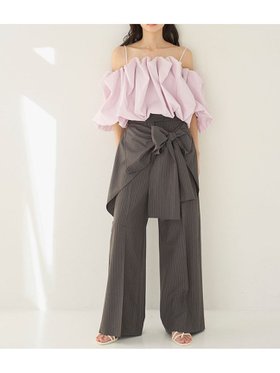 【スナイデル/SNIDEL】のリボン2wayデザインパンツ 人気、トレンドファッション・服の通販 founy(ファニー) ファッション Fashion レディースファッション Fashion for Women パンツ Pants & Trousers ストレート Straight, Straight Cut スマート Smart, Elegant センター Center, Center Line ドレープ Drape, Draping Fabric ビッグ Big, Oversized フリル Frill, Ruffle フロント Front, Front Design ポケット Pocket, Pocket Detail リボン Ribbon, Bow ワイド Wide, Wide Fit おすすめ Recommended / Our Picks |ID:prp329100004907125