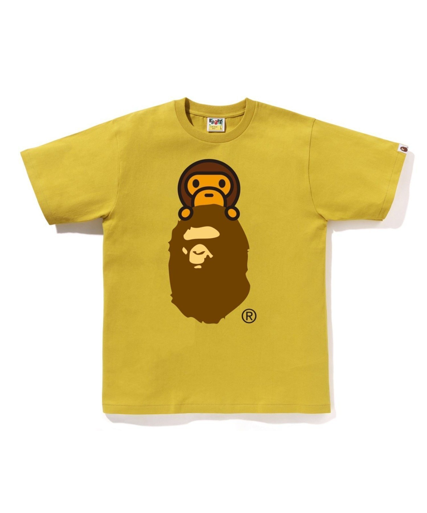 【ア ベイシング エイプ/A BATHING APE】のMILO ON APE HEAD TEE インテリア・キッズ・メンズ・レディースファッション・服の通販 founy(ファニー) 　ファッション　Fashion　レディースファッション　Fashion for Women　YELLOW|ID: prp329100004907130 ipo3291000000036742846