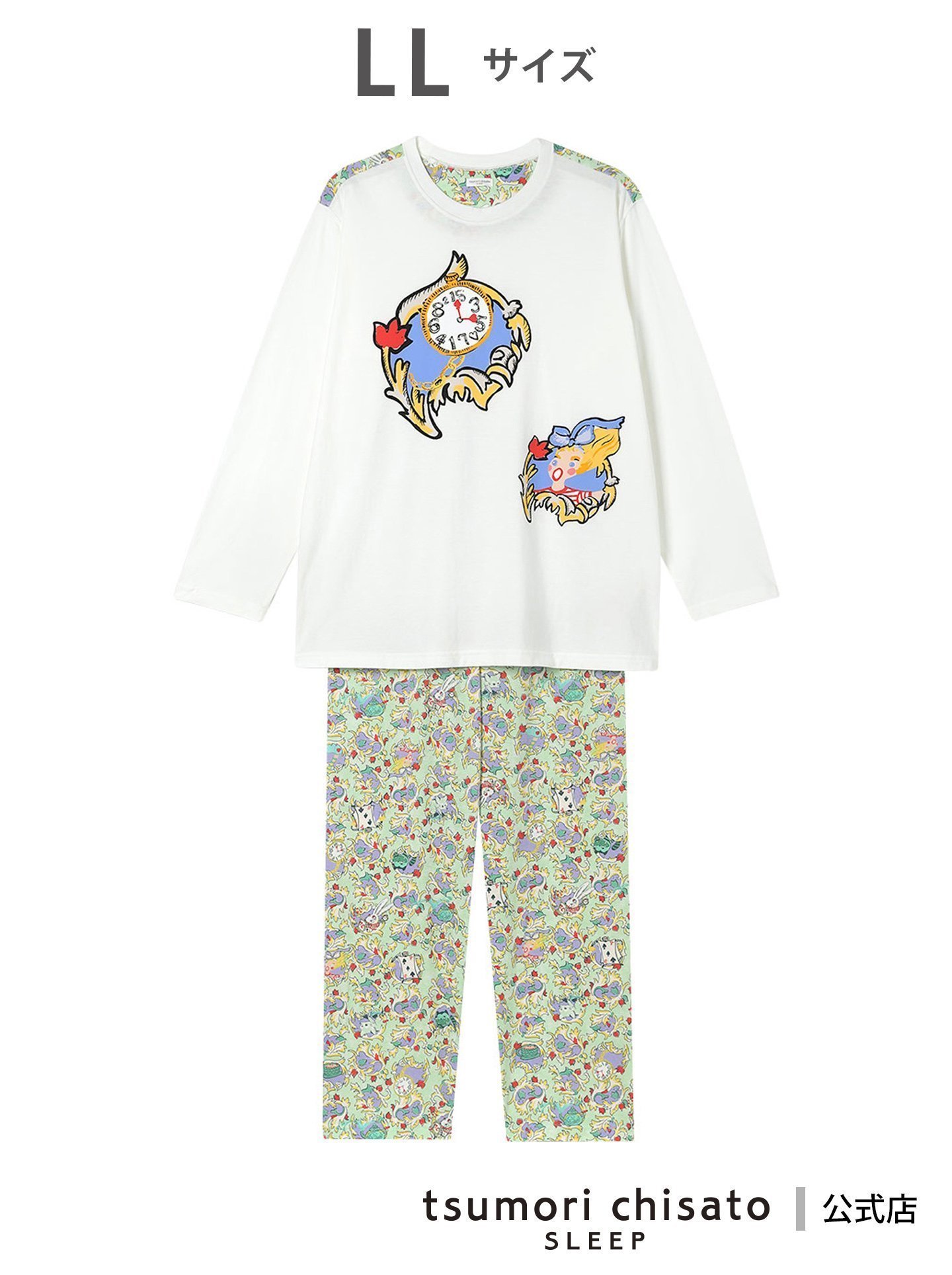 【ツモリチサト スリープ/tsumori chisato SLEEP】のツモリチサト スリープ パジャマ 綿100%(本体) 天竺素材 長袖 長ズボン インテリア・キッズ・メンズ・レディースファッション・服の通販 founy(ファニー) 　ファッション　Fashion　レディースファッション　Fashion for Women　トップス・カットソー　Cut & Sew Tops　ハンド　Hand, Handmade　パジャマ　Pajamas, Sleepwear　プリント　Print, Printed Pattern　ボトム　Bottoms, Lower Wear　長袖　Long Sleeve, Full Sleeve　ME|ID: prp329100004907152 ipo3291000000036743034