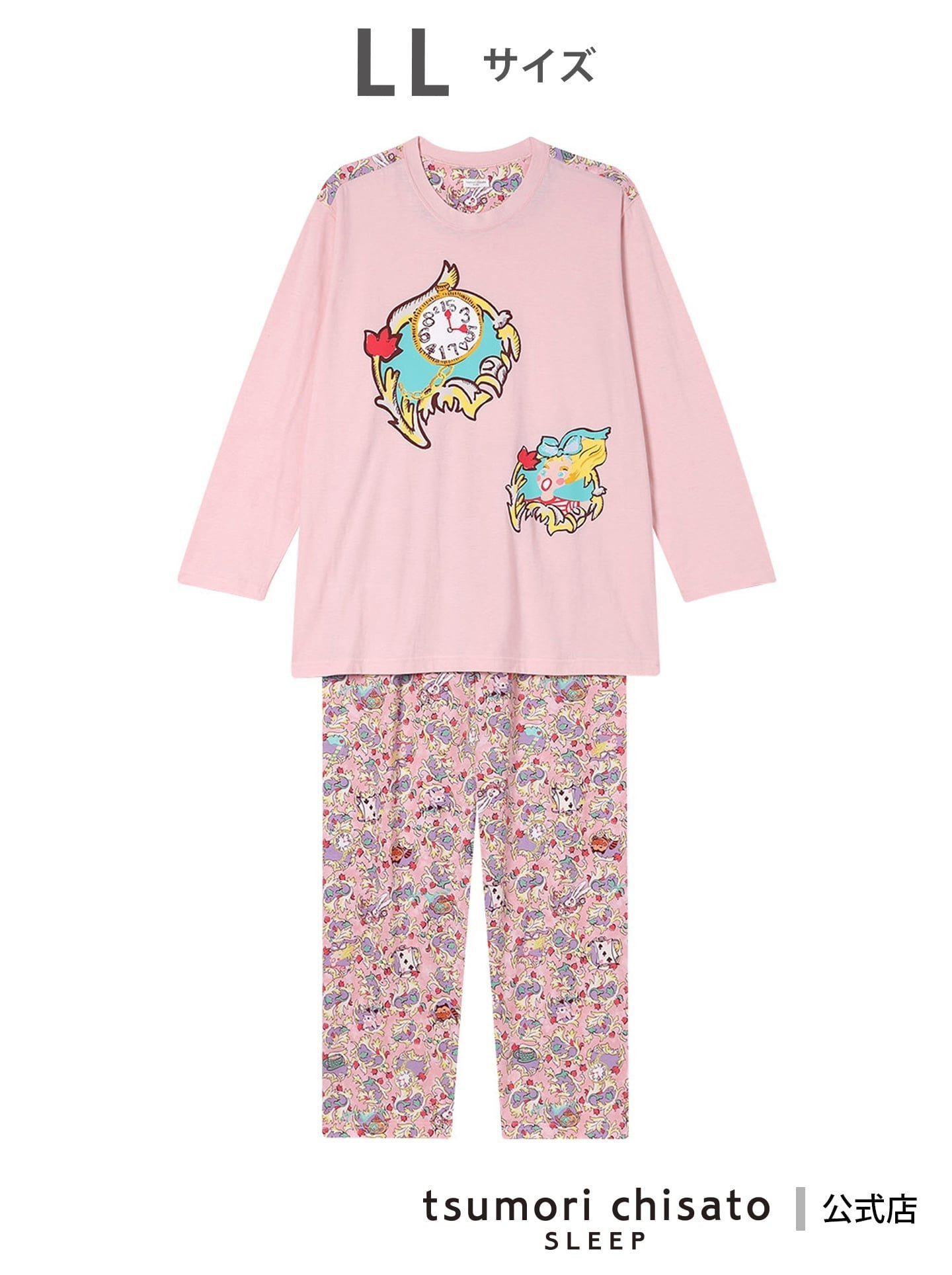 【ツモリチサト スリープ/tsumori chisato SLEEP】のツモリチサト スリープ パジャマ 綿100%(本体) 天竺素材 長袖 長ズボン インテリア・キッズ・メンズ・レディースファッション・服の通販 founy(ファニー) 　ファッション　Fashion　レディースファッション　Fashion for Women　トップス・カットソー　Cut & Sew Tops　ハンド　Hand, Handmade　パジャマ　Pajamas, Sleepwear　プリント　Print, Printed Pattern　ボトム　Bottoms, Lower Wear　長袖　Long Sleeve, Full Sleeve　PI|ID: prp329100004907152 ipo3291000000036743037