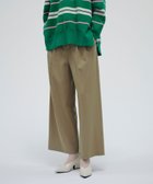 【アダム エ ロペ/ADAM ET ROPE'】の【防シワ】・【消臭】・【洗える】ウールギャバ2タックワイドスラックス オリーブ(37)|ID: prp329100004911816 ipo3291000000036807841