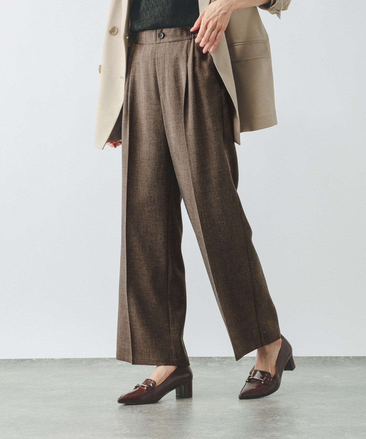 【グローバルワーク/GLOBAL WORK】のスッキリイージーパンツ/629832 インテリア・キッズ・メンズ・レディースファッション・服の通販 founy(ファニー) ファッション Fashion レディースファッション Fashion for Women パンツ Pants & Trousers ギャザー Gathered, Ruffled シンプル Simple, Minimal ストレッチ Stretch, Stretchy Fabric ストレート Straight, Straight Cut センター Center, Center Line トレンド Trend, Trending Now バランス Balance, Style Balance フロント Front, Front Design ボトム Bottoms, Lower Wear ミックス Mix, Mixed Style レース Lace, Lace Fabric ロマンティック Romantic, Feminine Style ロング Long, Long-Length 楽ちん Easy Fit, Comfortable おすすめ Recommended / Our Picks 旅行 Travel ビジネス 仕事 通勤 Business / Work / Commuting 杢ブラウン55|ID: prp329100004911912 ipo3291000000036808597