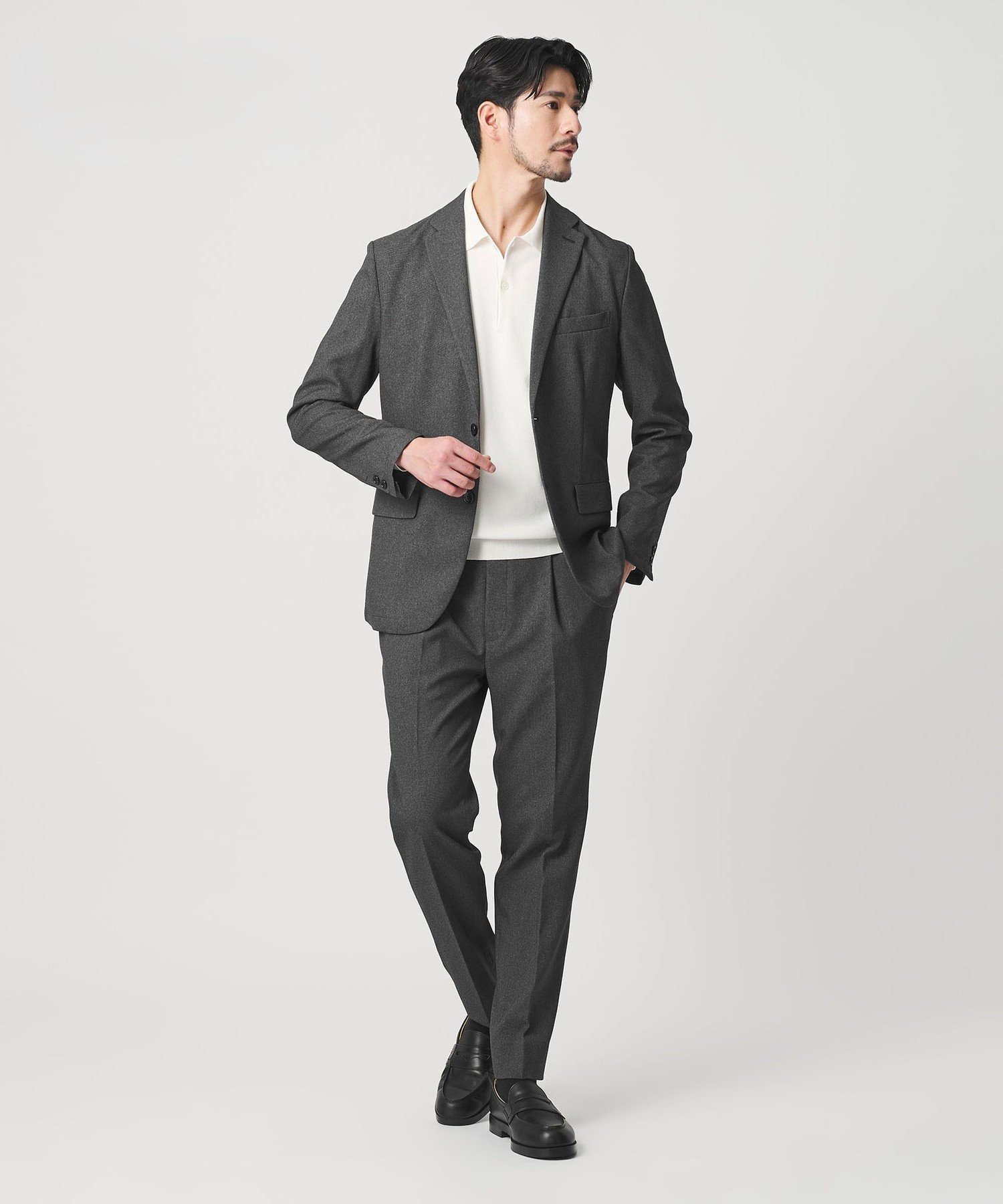 【ビューティ&ユース ユナイテッドアローズ/BEAUTY&YOUTH / UNITED ARROWS / MEN】の【WEB限定 WARDROBE SMART】LANATEC セットアップ/背抜きジャケット イージーパンツ インテリア・キッズ・メンズ・レディースファッション・服の通販 founy(ファニー) 　ファッション　Fashion　メンズファッション　Fashion for Men　ボトムス　Bottoms　インナー　Innerwear　ウォッシャブル　Machine Washable　春　Spring　秋　Autumn　コイン　Coin, Coin Design　シェイプ　Shape, Slim Fit　ショルダー　Shoulder, Shoulder Strap　ジャケット　Jacket, Outerwear　ストレッチ　Stretch, Stretchy Fabric　スマート　Smart, Elegant　セットアップ　Set-Up, Coordinated Outfit　チェック　Check, Plaid, Tartan　バランス　Balance, Style Balance　ファブリック　Fabric, Textile　フィット　Fit, Slim Fit　フラップ　Flap, Flap Pocket　プリーツ　Pleats, Pleated　ポケット　Pocket, Pocket Detail　無地　Plain, Solid Color　冬　Winter / This Winter　A/W・秋冬　Autumn/Winter　S/S・春夏　SS, Spring/Summer, Warm Season　おすすめ　Recommended / Our Picks　夏　Summer　エレガント 上品　Elegant　入学式　Entrance Ceremony　卒業式　Graduation Ceremony　MD.GRAY|ID: prp329100004911953 ipo3291000000036808874