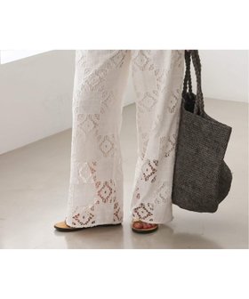 【スローブ イエナ/SLOBE IENA】のコットンレースイージーパンツ 人気、トレンドファッション・服の通販 founy(ファニー) ファッション Fashion レディースファッション Fashion for Women パンツ Pants & Trousers 2026年 2026 シンプル Simple, Minimal パターン Pattern, Design Print レース Lace, Lace Fabric ワイド Wide, Wide Fit |ID:prp329100004912092