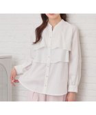 【インデックス/INDEX】のフリルキーネックシャツ【洗濯機OK/イージーアイロン/防シワ】《XS~LL/7col》 人気、トレンドファッション・服の通販 founy(ファニー) ファッション Fashion レディースファッション Fashion for Women トップス・カットソー Cut & Sew Tops シャツ・ブラウス・オフィスカジュアル Elegant Blouses & Button-Ups ストライプ Stripe, Striped Pattern スマート Smart, Elegant バランス Balance, Style Balance フリル Frill, Ruffle フロント Front, Front Design 無地 Plain, Solid Color ヨーク Yoke, Yoke Design エレガント 上品 Elegant thumbnail オフホワイト|ID: prp329100004912149 ipo3291000000036810529