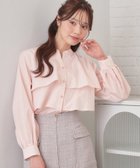 【インデックス/INDEX】のフリルキーネックシャツ【洗濯機OK/イージーアイロン/防シワ】《XS~LL/7col》 人気、トレンドファッション・服の通販 founy(ファニー) ファッション Fashion レディースファッション Fashion for Women トップス・カットソー Cut & Sew Tops シャツ・ブラウス・オフィスカジュアル Elegant Blouses & Button-Ups ストライプ Stripe, Striped Pattern スマート Smart, Elegant バランス Balance, Style Balance フリル Frill, Ruffle フロント Front, Front Design 無地 Plain, Solid Color ヨーク Yoke, Yoke Design エレガント 上品 Elegant thumbnail ライトピンク|ID: prp329100004912149 ipo3291000000036810534