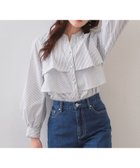 【インデックス/INDEX】のフリルキーネックシャツ【洗濯機OK/イージーアイロン/防シワ】《XS~LL/7col》 人気、トレンドファッション・服の通販 founy(ファニー) ファッション Fashion レディースファッション Fashion for Women トップス・カットソー Cut & Sew Tops シャツ・ブラウス・オフィスカジュアル Elegant Blouses & Button-Ups ストライプ Stripe, Striped Pattern スマート Smart, Elegant バランス Balance, Style Balance フリル Frill, Ruffle フロント Front, Front Design 無地 Plain, Solid Color ヨーク Yoke, Yoke Design エレガント 上品 Elegant thumbnail オフホワイト|ID: prp329100004912149 ipo3291000000036810540