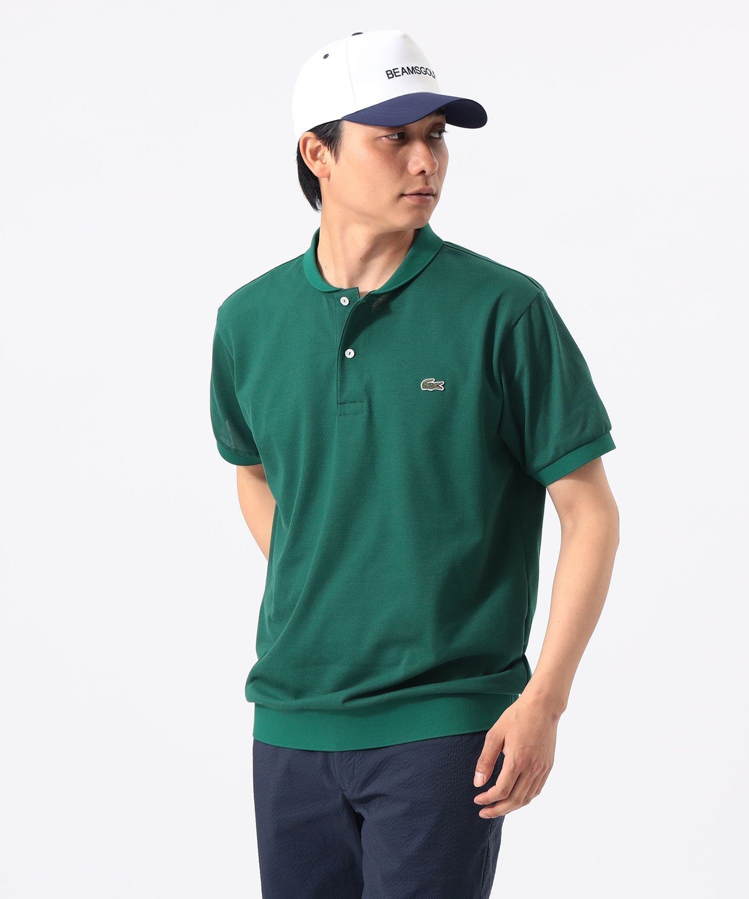 【ビームス ゴルフ/BEAMS GOLF / MEN】のMEN 【別注】LACOSTE / ショールカラー ポロシャツ インテリア・キッズ・メンズ・レディースファッション・服の通販 founy(ファニー) 　ファッション　Fashion　メンズファッション　Fashion for Men　クラシック　Classic, Timeless Style　ショール　Shawl, Wrap　スタンダード　Standard, Basic　スペシャル　Special, Limited Edition　スポーツ　Sports, Activewear　定番　Standard, Basic Item　人気　Popular, Best Seller　バランス　Balance, Style Balance　フランス　France, French　ポロシャツ　Polo Shirt, Collared Tee　別注　Limited Edition, Custom Order　おすすめ　Recommended / Our Picks　エレガント 上品　Elegant　ゴルフ　Golf　GREEN|ID: prp329100004912241 ipo3291000000036811279