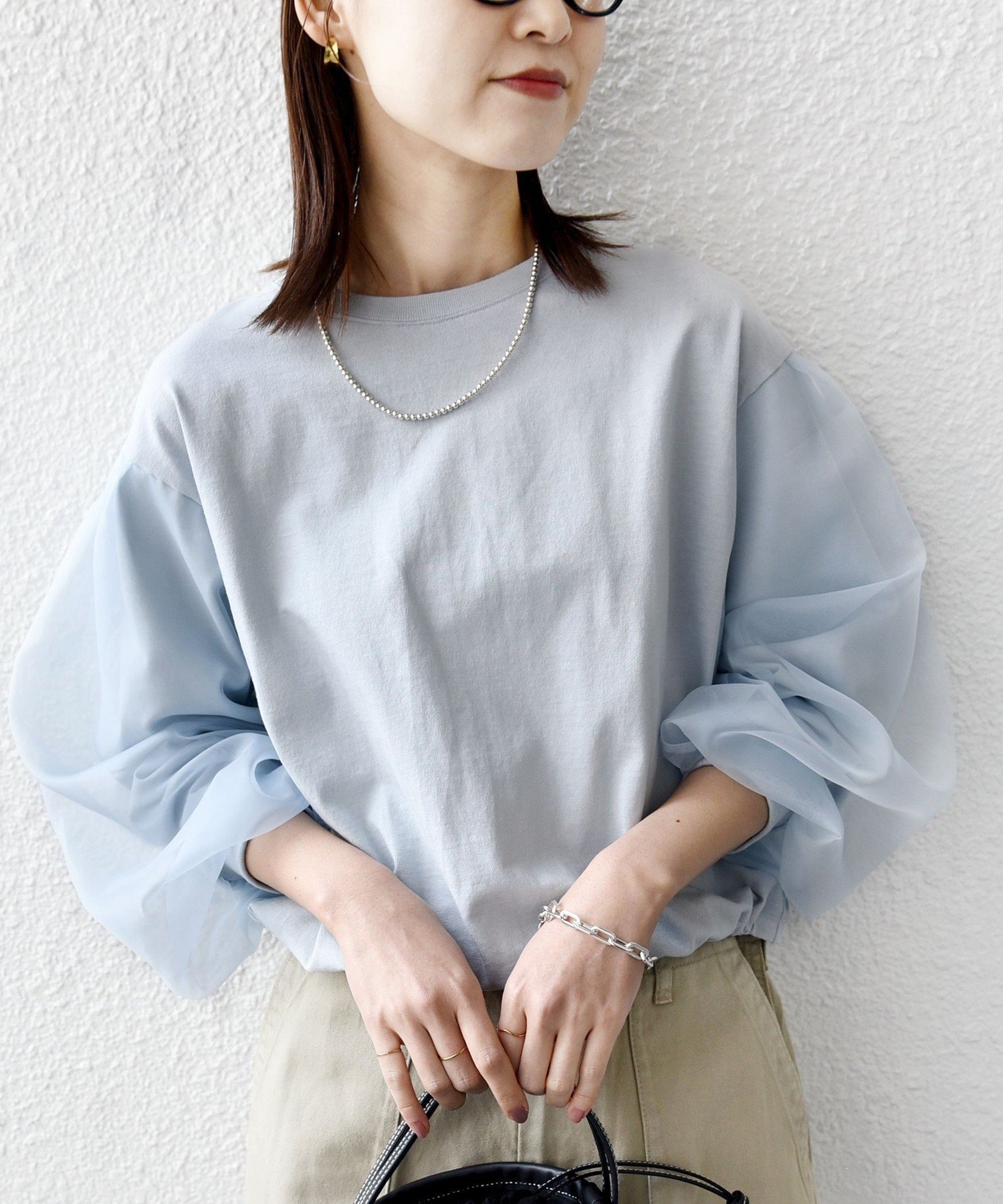 【シップス フォー ウィメン/SHIPS】の【WEB限定】 手洗い可能 シアー コンビ 裾 ドロスト プルオーバー インテリア・キッズ・メンズ・レディースファッション・服の通販 founy(ファニー) ファッション Fashion レディースファッション Fashion for Women トップス・カットソー Cut & Sew Tops カジュアルプルオーバー・ニットトップス Pullovers & Knit Tops / Casual Pullovers オーガンジー Organza Fabric カットソー Cut and Sewn Top コンビ Combo, Combination Style シアー Sheer, See-Through シフォン Chiffon, Lightweight Fabric フェミニン Feminine, Girly ポケット Pocket, Pocket Detail ワイド Wide, Wide Fit 2026年 2026 ライトブルー|ID: prp329100004912294 ipo3291000000036811698