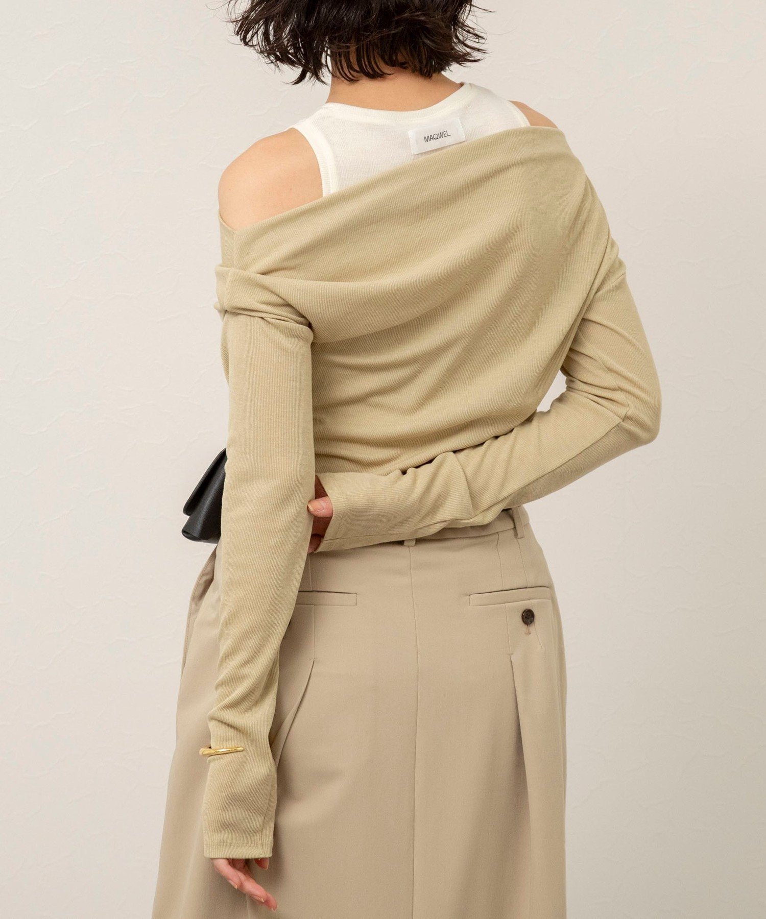 【ノーリーズ/NOLLEY'S】の【MAQWEL/マクウェル】ウォッシャブルレイヤードドレープロンT インテリア・キッズ・メンズ・レディースファッション・服の通販 founy(ファニー) 　ファッション　Fashion　レディースファッション　Fashion for Women　トップス・カットソー　Cut & Sew Tops　ロングTシャツ・Tシャツ　Longline T-Shirts & Tees　イエロー　Yellow　インナー　Innerwear　シンプル　Simple, Minimal　ボトム　Bottoms, Lower Wear　おすすめ　Recommended / Our Picks　2026年　2026　イエローグリーン|ID: prp329100004912410 ipo3291000000036812932