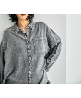 【レプシィム ローリーズファーム/LEPSIM LOWRYS FARM】のAIRデニム長袖シャツ 人気、トレンドファッション・服の通販 founy(ファニー) ファッション Fashion レディースファッション Fashion for Women トップス・カットソー Cut & Sew Tops シャツ・ブラウス・オフィスカジュアル Elegant Blouses & Button-Ups おすすめ Recommended / Our Picks シアー Sheer, See-Through デニム Denim, Jeans Material ビスチェ Bustier, Corset Top ベスト Vest, Waistcoat 長袖 Long Sleeve, Full Sleeve |ID:prp329100004912441