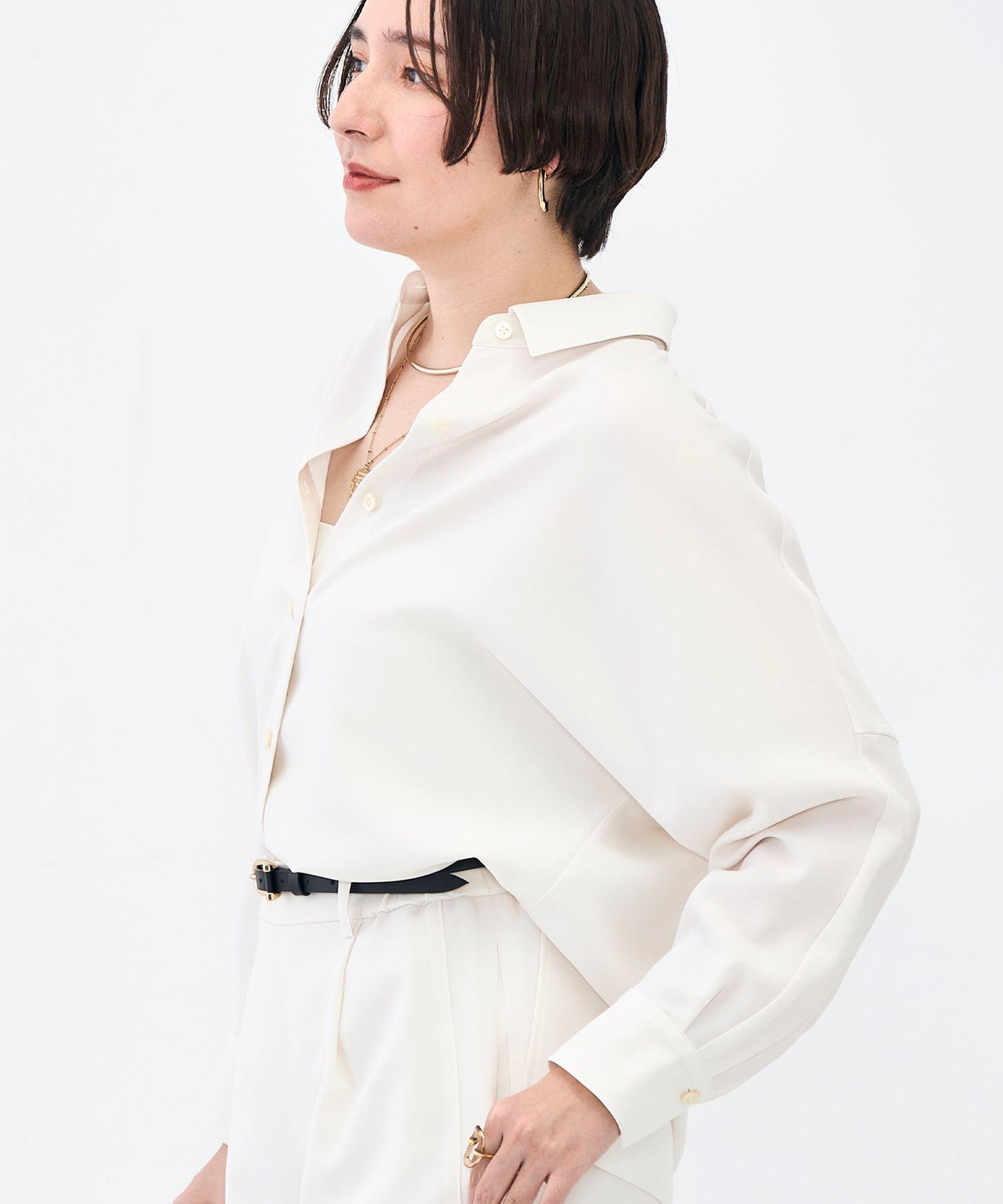 【ノーリーズ/NOLLEY'S】のNEW morisachi《セットアップ対応》ウォッシャブルストレッチツイルドルマンシャツ インテリア・キッズ・メンズ・レディースファッション・服の通販 founy(ファニー) 　ファッション　Fashion　レディースファッション　Fashion for Women　トップス・カットソー　Cut & Sew Tops　シャツ・ブラウス・オフィスカジュアル　Elegant Blouses & Button-Ups　ストレッチ　Stretch, Stretchy Fabric　セットアップ　Set-Up, Coordinated Outfit　リラックス　Relax, Relaxed Fit　おすすめ　Recommended / Our Picks　エレガント 上品　Elegant　2026年　2026　オフホワイト|ID: prp329100004912758 ipo3291000000036816893