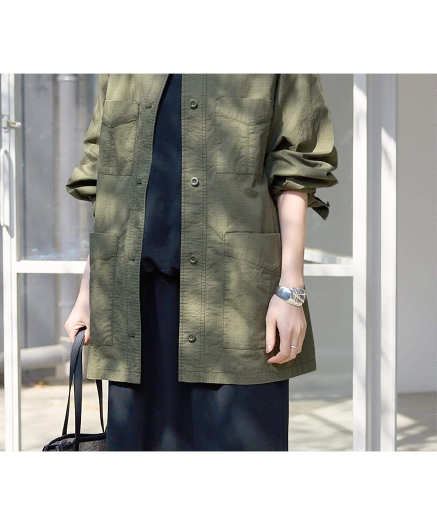 【スローブ イエナ/SLOBE IENA】の《追加》ノーカラーサファリブルゾン 人気、トレンドファッション・服の通販 founy(ファニー) 　ファッション　Fashion　レディースファッション　Fashion for Women　アウター　Coat / Outerwear Collection　ブルゾンジャケット・スポーティアウター　Blouson Jackets　2026年　2026　おすすめ　Recommended / Our Picks　ストレート　Straight, Straight Cut　デニム　Denim, Jeans Material　トレンド　Trend, Trending Now　フラップ　Flap, Flap Pocket　ブルゾン　Blouson, Bomber Jacket　ポケット　Pocket, Pocket Detail　夏　Summer　羽織　Haori, Light Jacket　 other-1|ID: prp329100004912764 ipo3291000000036816926