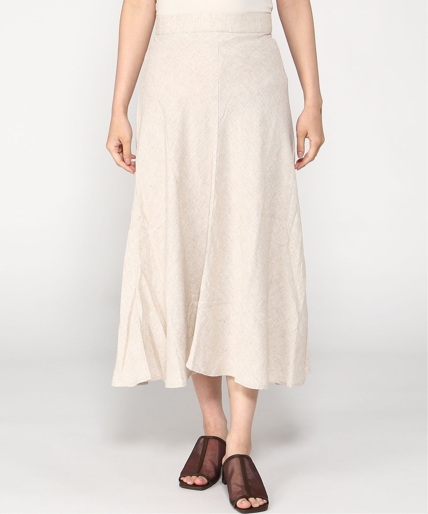 【バナナリパブリック ファクトリーストア/BANANA REPUBLIC FACTORY STORE】のBANANA REPUBLIC FACTORY STORE 日本限定 リネンブレンド Aラインミディスカート インテリア・キッズ・メンズ・レディースファッション・服の通販 founy(ファニー) ファッション Fashion レディースファッション Fashion for Women スカート Skirts サンダル Sandals, Summer Shoes シューズ Shoes, Footwear バレエ Ballet, Ballet Style リネン Linen, Linen Fabric エレガント 上品 Elegant FLAX_F99|ID: prp329100004912822 ipo3291000000036817344