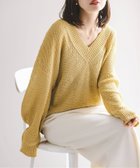 【ノーブル / スピック&スパン/NOBLE / Spick & Span】の《追加 》ペーパーヤーンVネック プルオーバー 人気、トレンドファッション・服の通販 founy(ファニー) ファッション Fashion レディースファッション Fashion for Women トップス・カットソー Cut & Sew Tops カジュアルプルオーバー・ニットトップス Pullovers & Knit Tops / Casual Pullovers Vネックトップス V-Neck Tops / V-Cut Neckline Shirts ショルダー Shoulder, Shoulder Strap スラックス Slacks, Dress Pants デコルテ Décolleté, Neckline デニム Denim, Jeans Material バランス Balance, Style Balance 夏 Summer 定番 Standard, Basic Item thumbnail イエロー|ID: prp329100004912824 ipo3291000000036817359