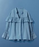 【レプシィム ローリーズファーム/LEPSIM LOWRYS FARM】のカットワーク刺繍長袖ブラウス 人気、トレンドファッション・服の通販 founy(ファニー) ファッション Fashion レディースファッション Fashion for Women トップス・カットソー Cut & Sew Tops シャツ・ブラウス・オフィスカジュアル Elegant Blouses & Button-Ups おすすめ Recommended / Our Picks インド Indian Textile デニム Denim, Jeans Material フリル Frill, Ruffle フロント Front, Front Design ワーク Workwear, Utility Style 長袖 Long Sleeve, Full Sleeve thumbnail ブルー82|ID: prp329100004912878 ipo3291000000036817974