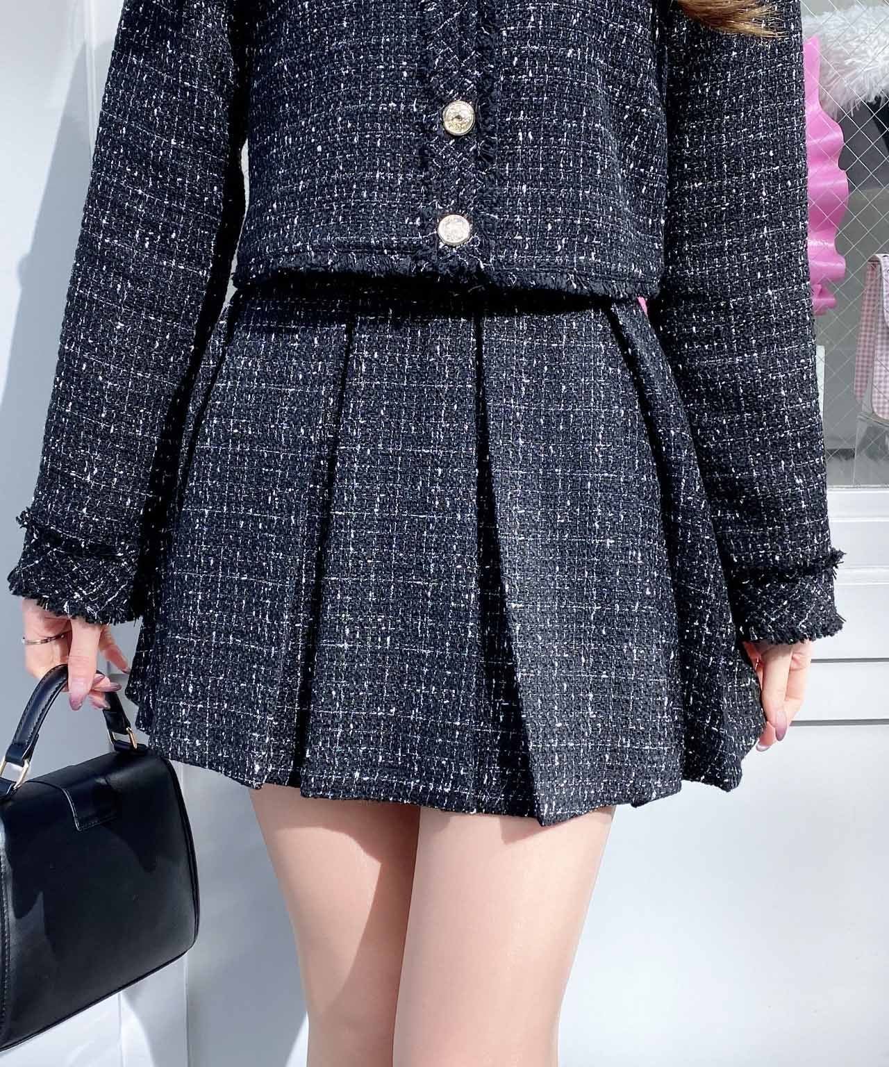 【イング/INGNI】のツイードボックスプリーツスカパン インテリア・キッズ・メンズ・レディースファッション・服の通販 founy(ファニー) 　ファッション　Fashion　レディースファッション　Fashion for Women　ショート　Short, Short Length　ツイード　Twill, Twill Weave　トレンド　Trend, Trending Now　バランス　Balance, Style Balance　フィット　Fit, Slim Fit　プリーツ　Pleats, Pleated　クロ/ツイード|ID: prp329100004912882 ipo3291000000036818013