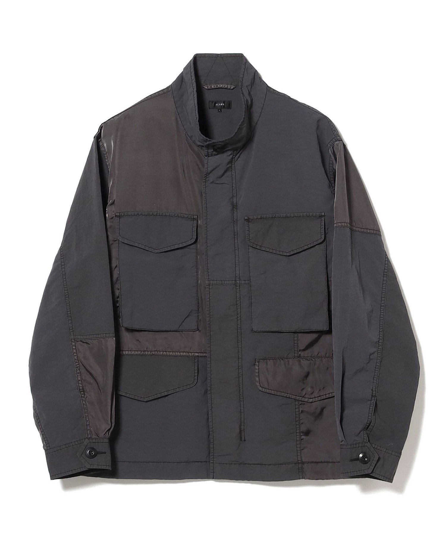 【ビームス/BEAMS / MEN】の3ファブリック クレイジー M65 ジャケット【ワイドフィット】 インテリア・キッズ・メンズ・レディースファッション・服の通販 founy(ファニー) ファッション Fashion メンズファッション Fashion for Men 軽量 Lightweight, Ultra Light ジャケット Jacket, Outerwear スタイリッシュ Stylish, Fashionable タフタ Taffeta, Structured Fabric ドローコード Drawcord, Drawstring Cord バランス Balance, Style Balance ファブリック Fabric, Textile フィット Fit, Slim Fit ワイド Wide, Wide Fit ワッシャー Washer, Crinkled Finish BLACK|ID: prp329100004912934 ipo3291000000036818504
