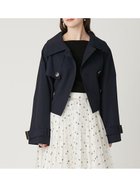 【フレイ アイディー/FRAY I.D】のボリュームスリーブショートトレンチコート/撥水 人気、トレンドファッション・服の通販 founy(ファニー) ファッション Fashion レディースファッション Fashion for Women アウター Coat / Outerwear Collection コート・ロングコート・ピーコート Long Coats, Peacoats & More トレンチコート / 春秋の定番アウター Trench Coats シャンブレー Chambray, Denim-Like Fabric ショート Short, Short Length スタンド Stand Collar, Upright Stand スマート Smart, Elegant デニム Denim, Jeans Material トレンド Trend, Trending Now ドレス Dress, One-Piece ベーシック Basic, Essential ワイド Wide, Wide Fit エレガント 上品 Elegant ビジネス 仕事 通勤 Business / Work / Commuting thumbnail NVY[089]|ID: prp329100004913343 ipo3291000000036821120