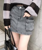 【イング/INGNI】のINGNI/デニムカーゴミニスカパン グレー|ID: prp329100004913349 ipo3291000000036821158