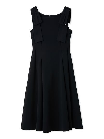 【セルフォード/CELFORD】の【多機能素材】ラッシュガードショルダーリボンワンピース インテリア・キッズ・メンズ・レディースファッション・服の通販 founy(ファニー) 　ファッション　Fashion　レディースファッション　Fashion for Women　ワンピース　Dresses　おすすめ　Recommended / Our Picks　ウェーブ　Wavy Pattern　ウォッシャブル　Machine Washable　ストレッチ　Stretch, Stretchy Fabric　ストレート　Straight, Straight Cut　スマート　Smart, Elegant　フィット　Fit, Slim Fit　フレア　Flare, Flared　ポケット　Pocket, Pocket Detail　リゾート　Resort, Vacation Style　リボン　Ribbon, Bow　吸水　Absorbent, Quick-Dry　BLK[009]|ID: prp329100004913419 ipo3291000000036821472